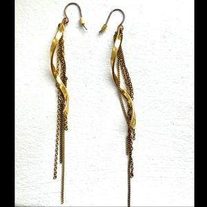 Gold multi-strand earrings